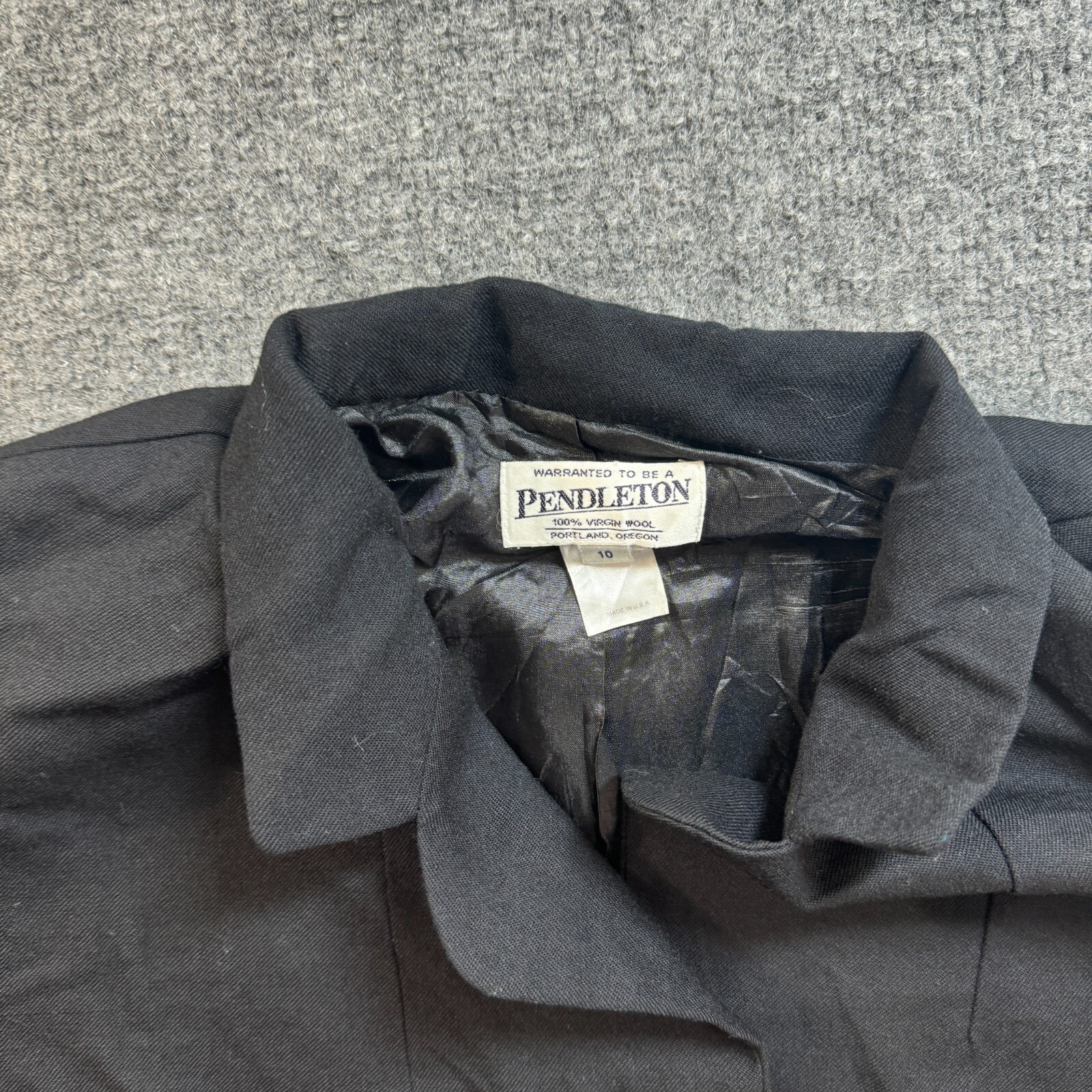 Pendleton Black Single-Button 100% Wool Blazer Wo… - image 4