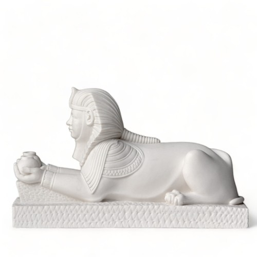 Sfinge di Amenotep III Scultura da Tavolo in Marmo Home Decor H 10cm - Foto 4 di 8