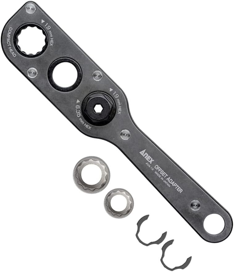 ANEX Offset Adapter Opposite Width 0.75in Socket Set of 2 0.67