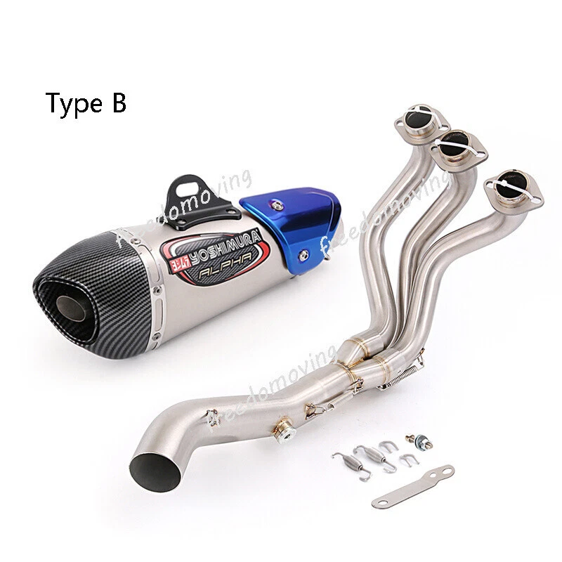 Tubo de enlace de cabezal sistema de escape completo de 51 mm para Yamaha MT-09 FZ09 XSR900 2014-2020 Foto 3 de 4