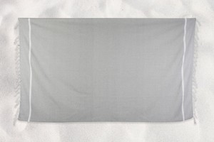 Solid Waffle Turkish Style Towel In Light Grey