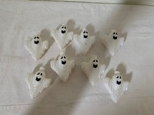 Ghosts Halloween Blow Mold String Lights Set of 8 Party Indoor Outdoor