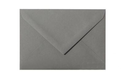 50 Briefumschläge C6 (11,4x16,2 cm) - Dunkelgrau mit Dreieckslasche