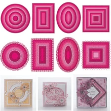 Circles Rectangles Metal Cutting Dies Stencil Decorative Scrapbook Paper Crafts