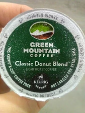 Green Mountain Classic Donut Blend Light Roast Coffee Pods - Pack of 72 Pods