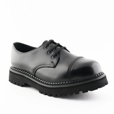 New Grinders Boxer Cs Black 3 Eyelets Leather Steel toe cap Combat Unisex Shoes
