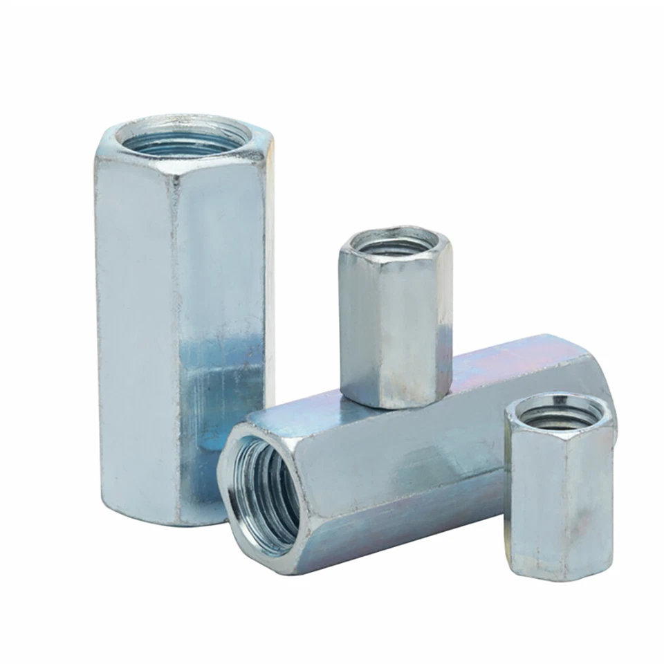 Langmutter M6 M8 M10 M12 M16 M18 M20 Stahl Verzinkt -Sechskant Verbindungsmuffen - Bild 3 von 4