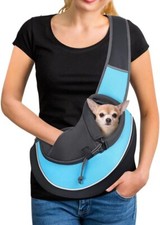 YUDODO Pet Dog Sling Carrier Mesh Hand Free Adjustable Dog Satchel Carrier Bag P