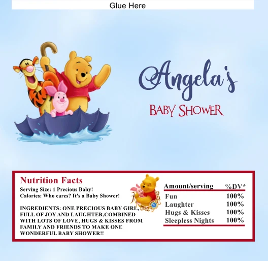 12 sacos de fichas favoritas para festa aniversário chá de bebê urso Ursinho Pooh rosa ou azul - Imagem 4 de 4