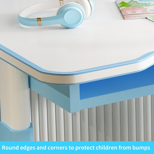 Kid Study Desk Chair Set Height Adjustable Writing Table Children Learning Table - Picture 12 of 26
