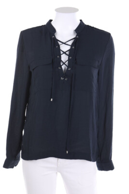 H&M Blouse Lacing D 34 dark blue