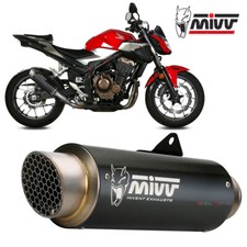 Auspuff exhaust MIVV GP PRO Schwarz Stahl Schwarz kat HONDA CB 500 F 2019 > 2023