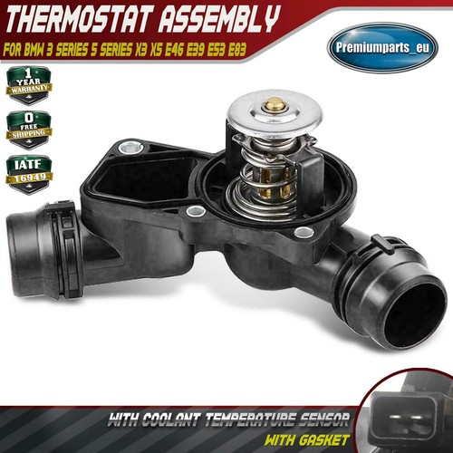 Thermostat Housing w/ Sensor + Gasket for BMW 3 Series 5 Series X5 E46