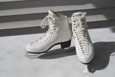 Ice Figure Skates RISPORT Size 36 B 24.0 MK Sheffield Prof. Blades LEATHER SOLES