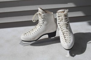 Ice Figure Skates RISPORT Size 36 B 24.0 MK Sheffield Prof. Blades LEATHER SOLES