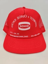 Vintage USA MADE Hicks Sohio Towing Ohio Trucker Hat Snapback Cap NWOT NOS
