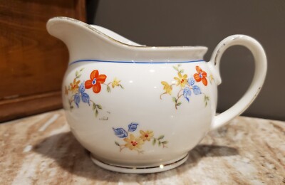 Beautiful Antique Vintage Hand-Painted Numbered Kahla GDR Creamer Dish