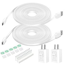 2 Pack 20Ft Power Extension Cable Charging Cord Compatible with Wyze Cam V3