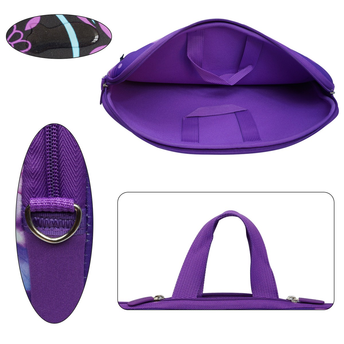 Swimz Custodia Porta Occhiali Da Nuoto In Neoprene - Grande, Protettiva, Con Cerniera E Moschettone (Blu)