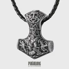 MJOLNIR NECKLACE THOR'S HAMMER PENDANT VIKING JEWELRY MEN WOMEN NORSE JEWELLERY