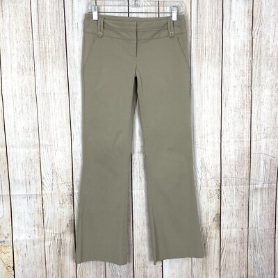 The Limited Women s Size OS Dress Pant Beige Straight Leg Stretch Career Trouser