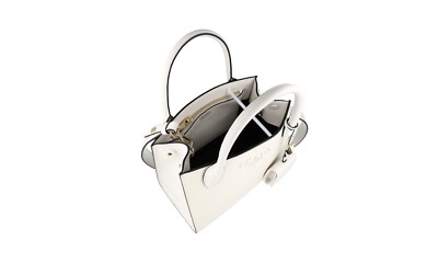 LUXURY PRADA SAFFIANO MONOCHROME TOP-HANDLE BAG 1BA156 WHITE