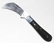 Rite Edge Hawkbill Pruning Folding Knife - Genuine Horn Handles - NEW