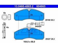 Brake pad set, disc brake ATE 13.0460-4865.2 for Nissan