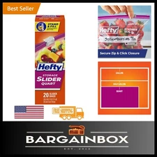 MaxLock Track Slider Bags - 9 Boxes of 20 Quart-Sized Bags for Easy Organization