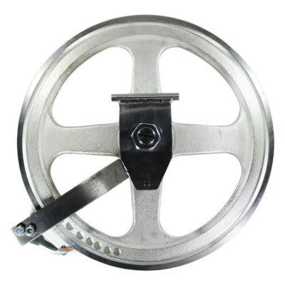 Saw Wheel / Pulley Assembled W/ Hinge Plate, Upper, Fitting Biro Saws 33 & 34.