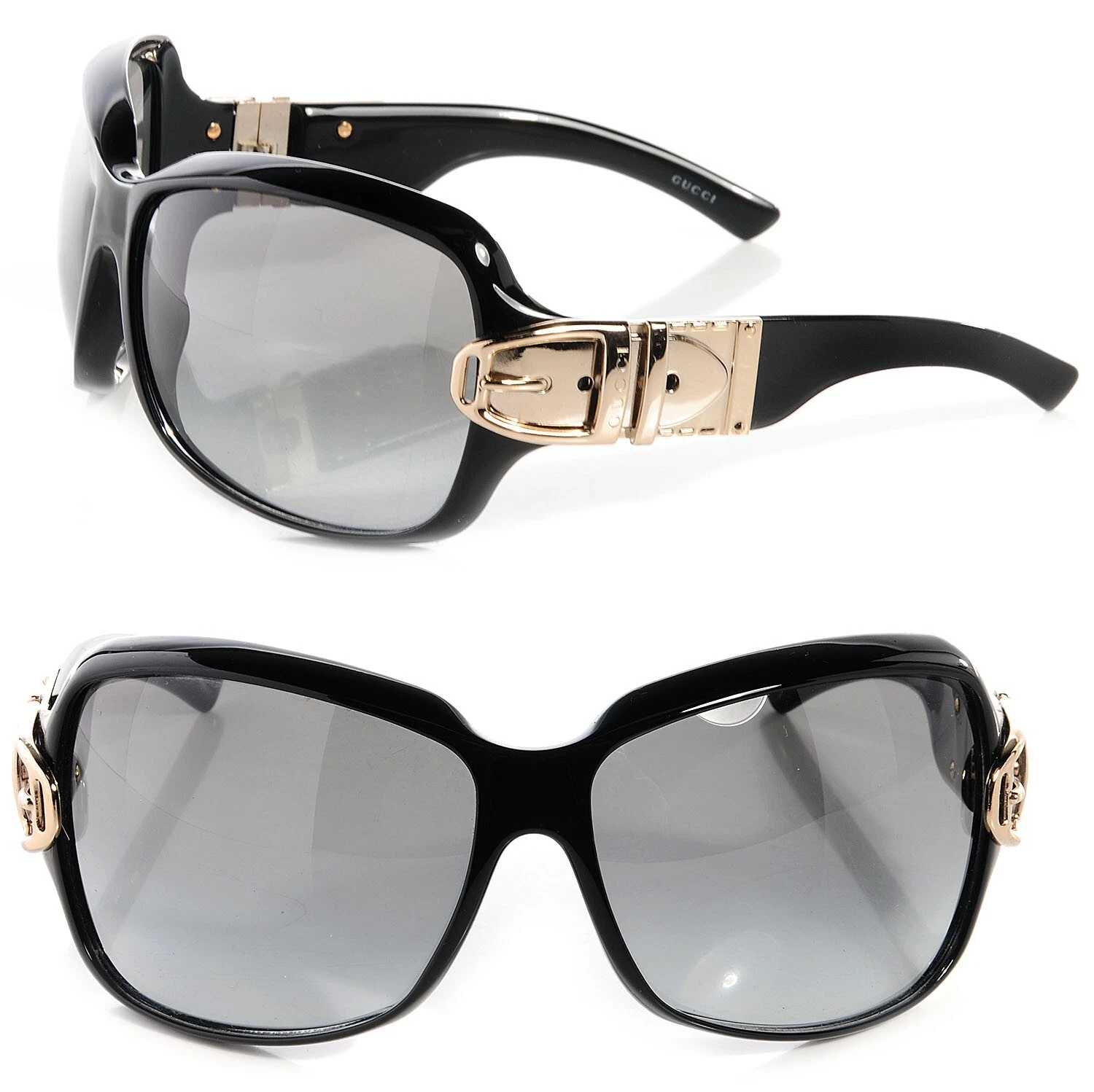 Lunettes de soleil vintage Gucci boucle dorée