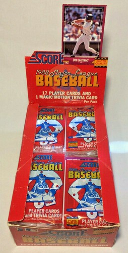 1988 Score Baseball Cards, 1 Unopened Sealed Wax PACK From Wax Box, 17 Cards - Picture 2 of 4