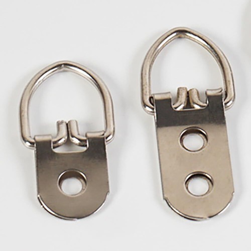 50 Pack Heavy Duty D-Ring Picture Hangers with Screws, 2 Holes, Premium D Ring - Picture 2 of 4