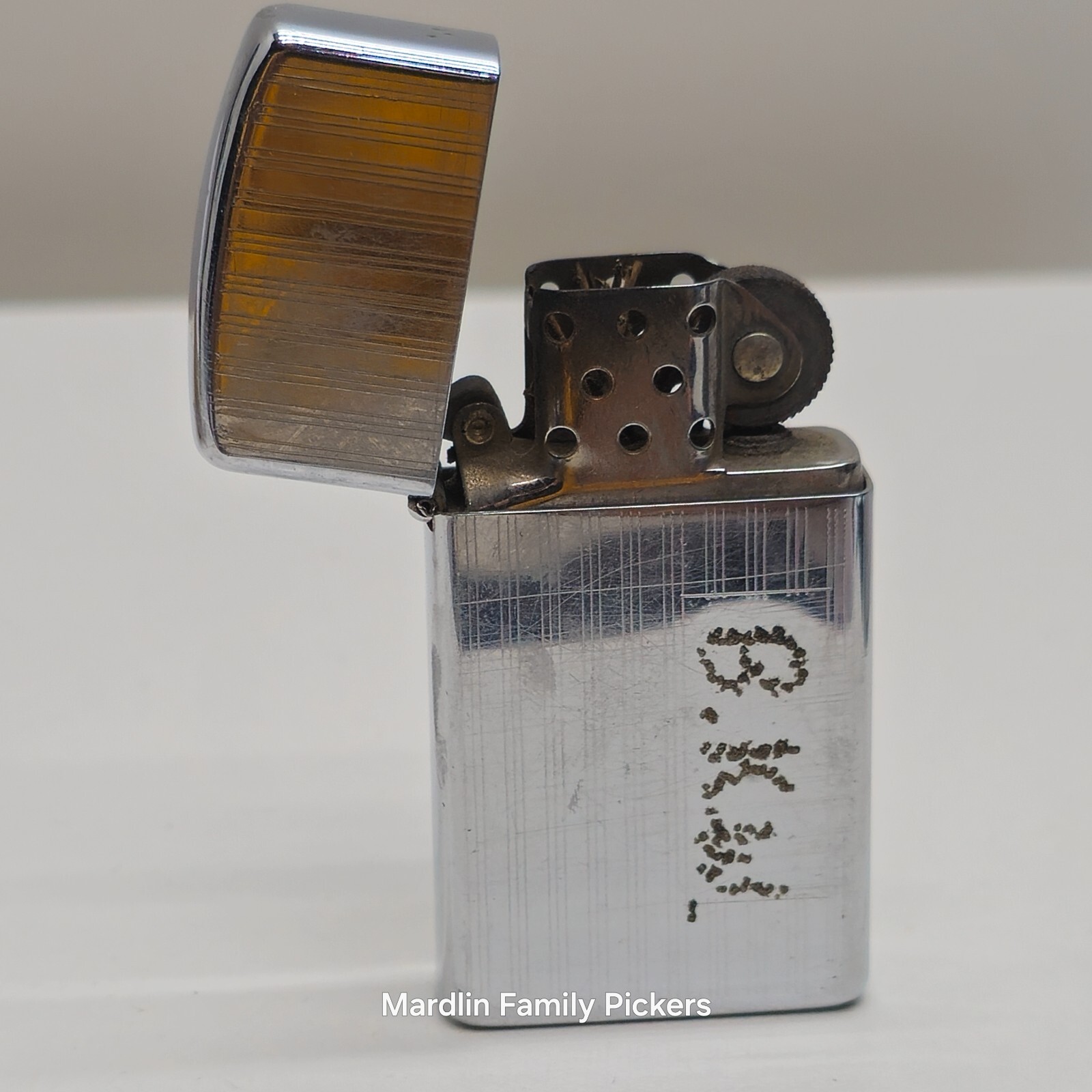Engraved Peace Sign "eddie" Chrome Finish Vintage Vtg