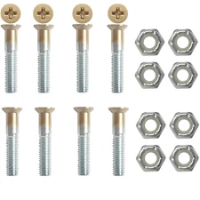 Dime Bag Hardware Skateboard Mounting Nuts and Bolts 1" Phillips - Gold