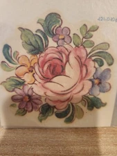Vintage Meyercord Beauty Spot Decals c1940's Home Decor Pink Flower