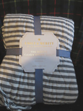 Pottery Barn Kids Emily Meritt Ruffle Candy Stripe Toddler 36x50" Crib Quilt NU