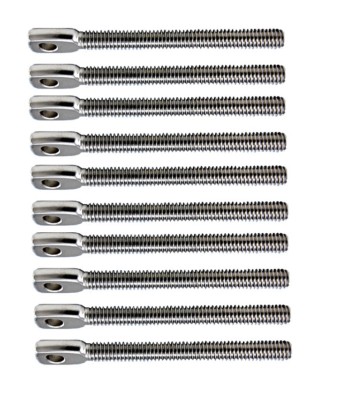 T316 Stainless Steel Threaded Eye Tabs for Cable Railing Metal Post