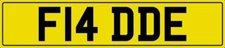 FADE NUMBER PLATE FADES FADED F14 DDE CHERISHED REG F1 ADE ADIE ADY ADRIAN ADI