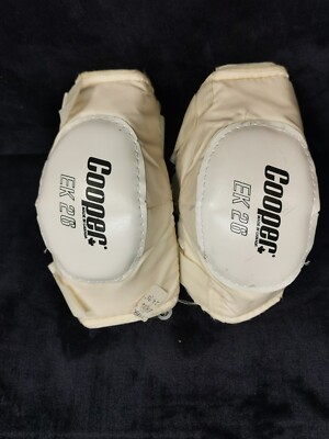 Cooper EK 26 Ice Hockey Elbow Pad White Black Condition Like New Protective Gear