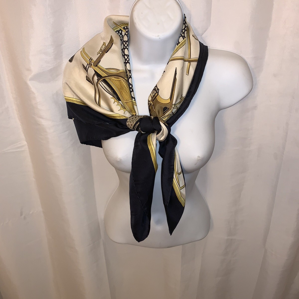 pre-loved authentic HERMÈS 90cm silk scarf LES VOITURES A