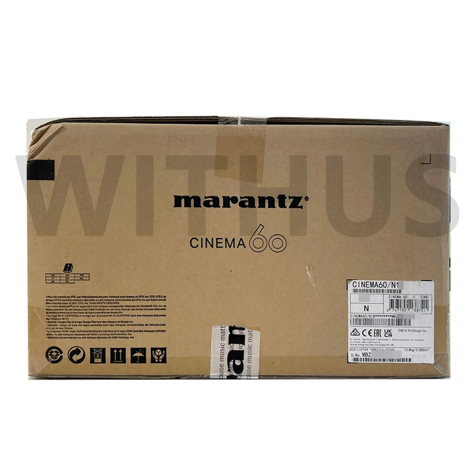 Marantz Cinema 60 7.2CH AV Receiver with 8K Ultra HD HEOS Built-in / Silver 220V - Image 3 of 4