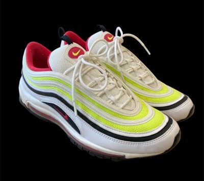 0981) Nike Air Max 97 White/Rush Pink/Black/Volt CI9871-100 - Main Image