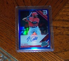2019 DONRUSS OPTIC Jo ADELL ANGELS RATED PROSPECT BLUE PRIZM AUTO 68/75