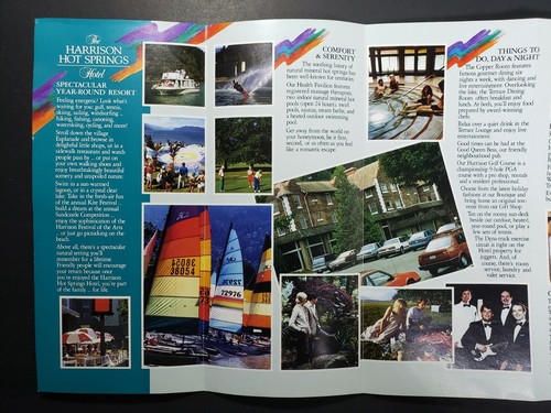 Brochures 1988 Harrison Hot Springs Hotel BC Lot of 4 Pcs Pamphlets Receipt VTG - Picture 6 of 12