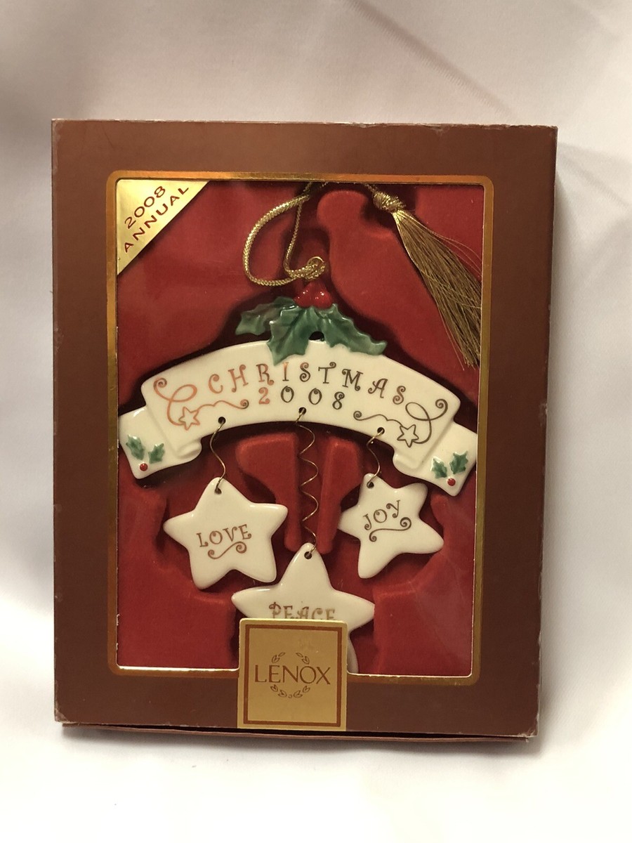 Lenox Annual 2008 Starry Wishes Christmas Tree Ornament in Box