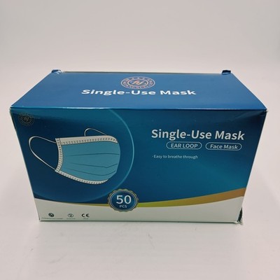Face Mask General Purpose Single-Use 50 Count New Easy to Breathe 21 Boxes 1050 