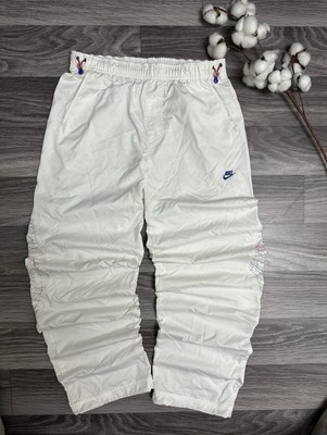 Vintage Nike Tn white nylon trackpants y2k drill 2000s hype mens