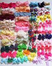 Baby Toddler Headbands Bows Grosgrain Ribbons Curly Barrettes Mixed Infant Girls