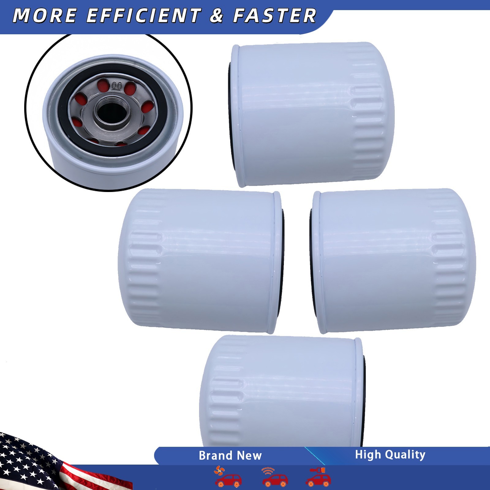 4x Oil Filter Fits Aston Martin DBS DB9 V12 Vanquish Rapide Virage AG43-6714-AA